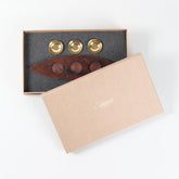 Hand-carved Wooden Boat with Brass Diya Gift Pack